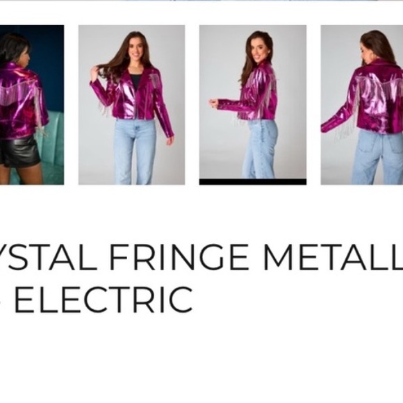 Pink Metallic Fringe Jacket - Picture 4 of 12